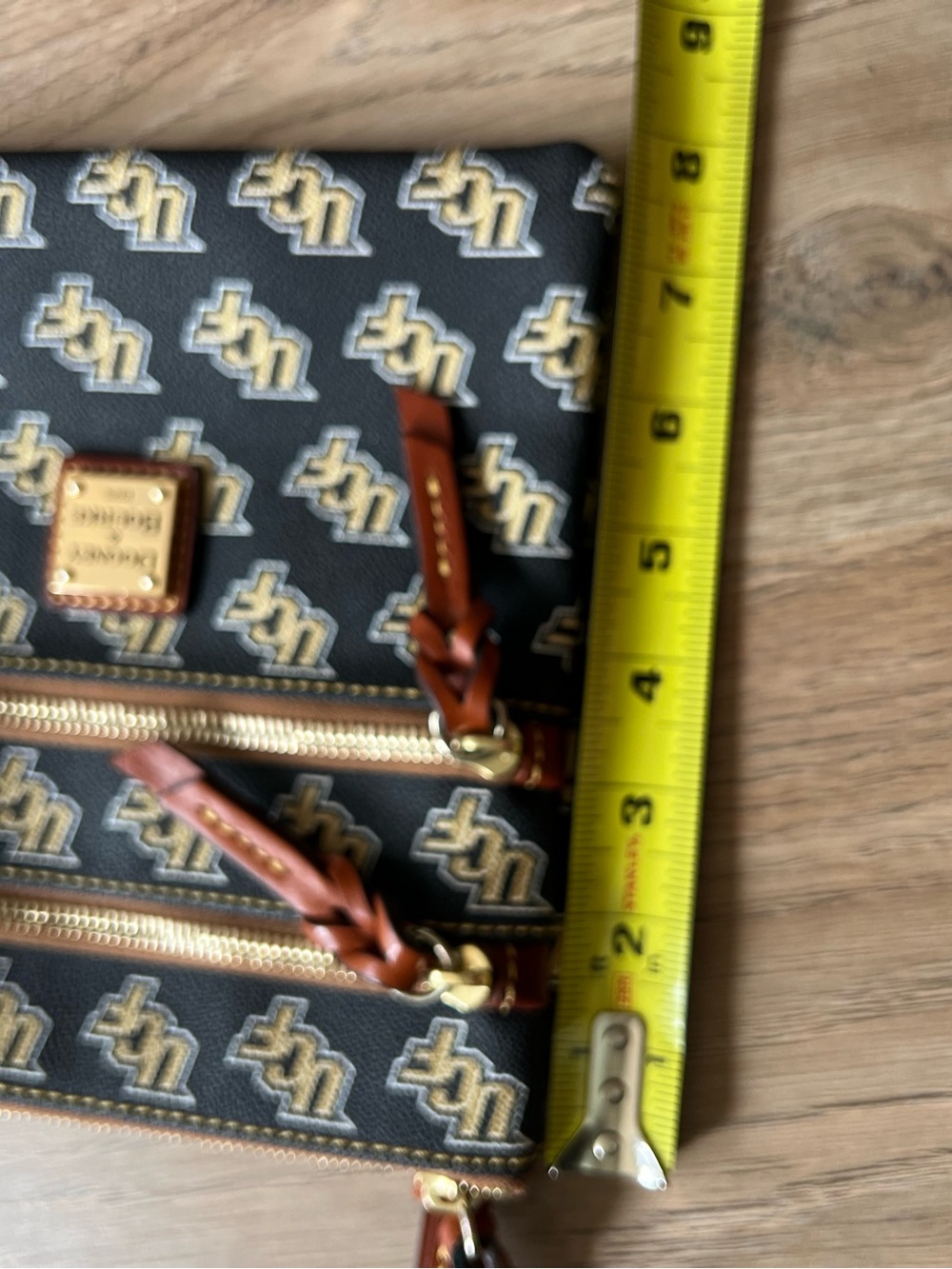 Dooney & Bourke Black Crossbody with Gold UCF Logo Pattern - Picture 10 of 10